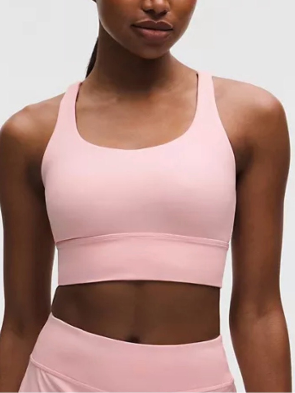 lululemon Energy Longline Bra *Medium Support, B-D Cups Size 6 Pearl Pink